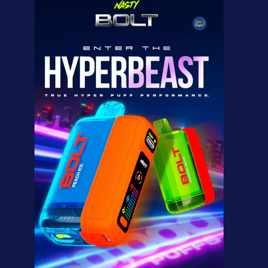 Buy Nasty Bolt 50,000 50K Puffs Vapes Online (Rechargeable Disposable) | Express Delivery in Hyderabad