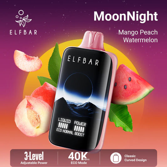 Buy ELFBAR MoonNight 40000 40K Puffs Mango Peach Watermelon Online | Express Delivery in Hyderabad
