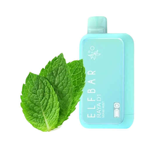 Buy Elfbar RAYA D1 13000 13K Puffs Miami Mint Disposable Vape Online | Express Delivery in Hyderaba