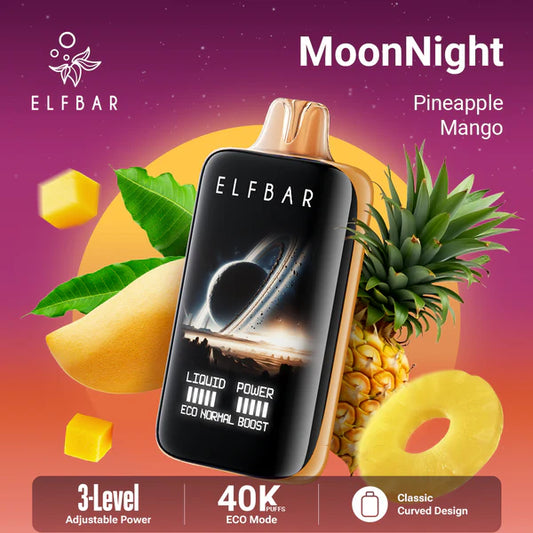 Buy ELFBAR MoonNight 40000 40K Puffs Pineapple Mango Online | Express Delivery in Hyderabad