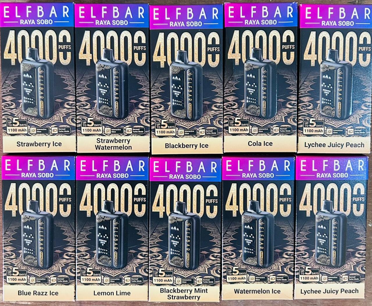 Buy Elfbar Raya Sobo 40000 Puffs Disposable Vape Online in Hyderabad | Express Delivery & Best Quality