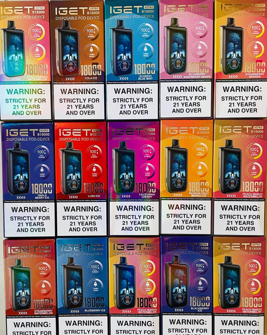 Buy IGET Astro B18000 Puffs Vapes Online | Express Delivery in Hyderabad