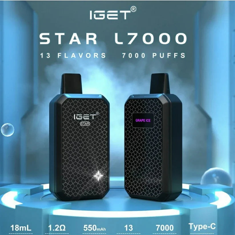 Buy IGET STAR 7000 Puffs Disposable Vape – | Express Delivery in Hyderabad|