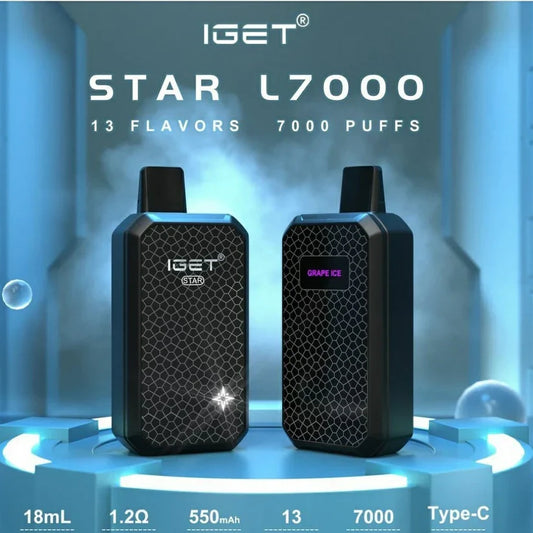 Buy IGET STAR 7000 Puffs Disposable Vape – | Express Delivery in Hyderabad|