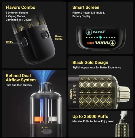 Buy Elfbar Combo 25000 25K Dual Flavor Vapes Online | Express Delivery in Hyderabad