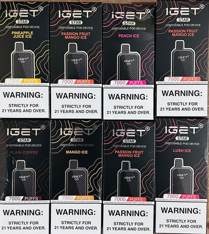 Buy IGET STAR 7000 Puffs Disposable Vape – | Express Delivery in Hyderabad|