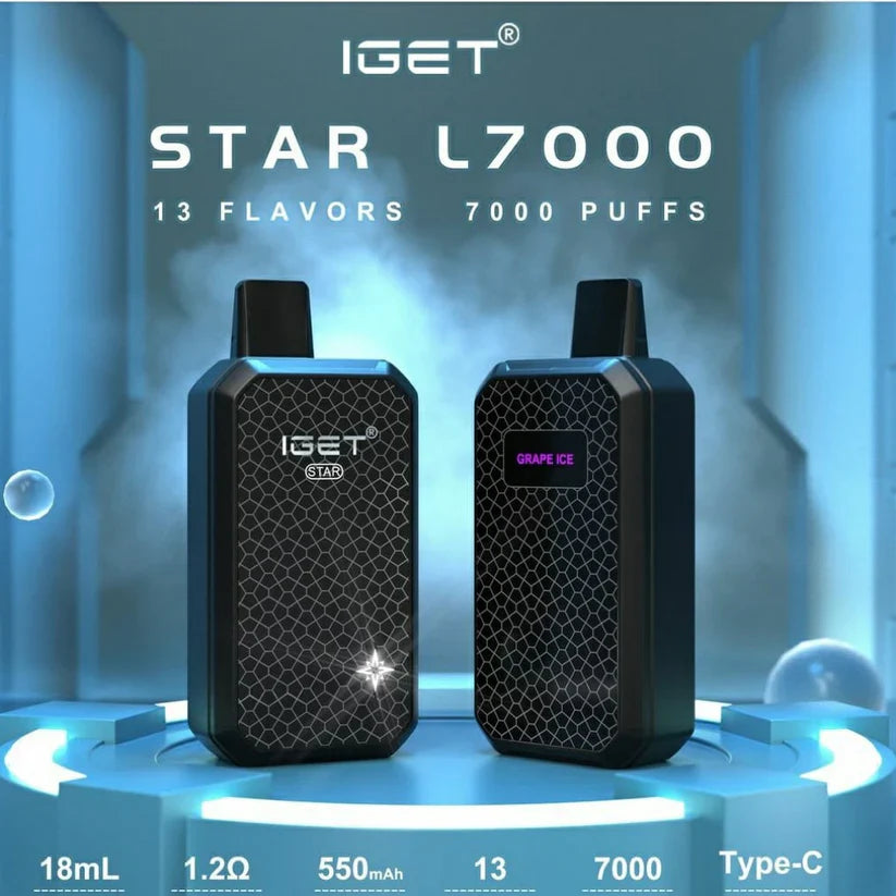 Buy IGET STAR 7000 Puffs Disposable Vape – | Express Delivery in Hyderabad|
