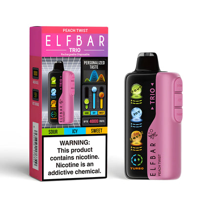 Buy Elfbar Trio 40K 40000 Rechargeable Device | Quad Mesh Coil | Triple Flavour Mode | Express Delivery in Hyderabad